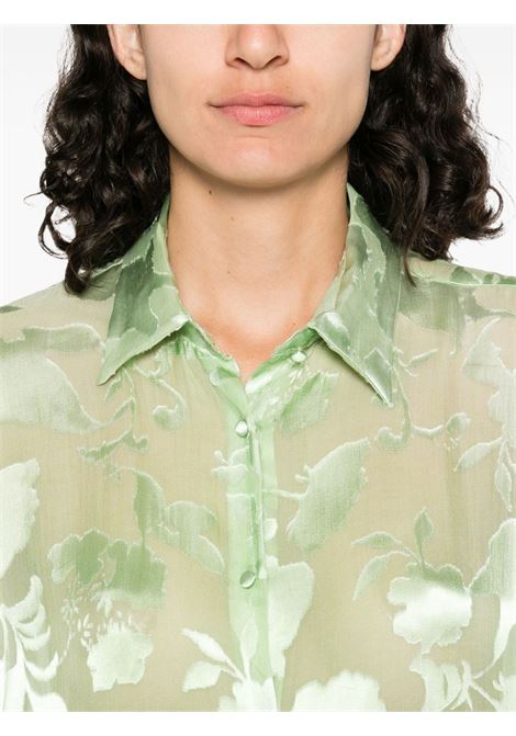 Camicia a fiori jacquard in verde menta Ermanno Scervino - donna ERMANNO SCERVINO | D462K751YSHS4665